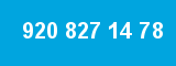 920 827 14 78 920 827 14 78